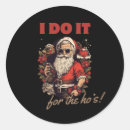 Search for funny santa stickers Ho ho ho