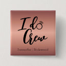 Search for rose gold badges Bridesmaid