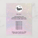 Search for glitter flyers Aesthetician
