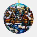 Search for stained glass christmas tree decorations Winter