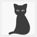 Search for black cat cartoon stickers Kitten