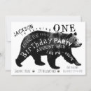 Search for tribal 1st birthday invitations Bear