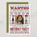 Search for wanted poster birthday invitations Cowboy birthday party