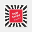 Search for black and white stripes napkins Birthday