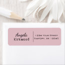 Search for girly pink return address labels Typography