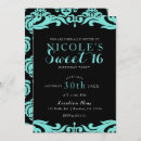 Search for damask sweet 16 invitations Modern