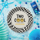 Search for black and white checkered plates Vintage