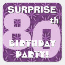 Search for 80th birthday stickers Surprise