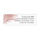 Search for palm leaf return address labels Pink