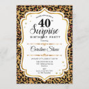 Search for animal 40th birthday invitations Elegant