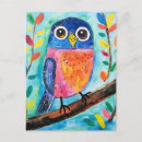 Search for colourful bird art postcards Tree