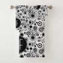 Search for black and white designs bath towels Pattern