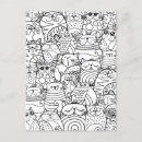 Search for adult colouring postcards Black and white