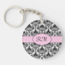 Search for damask black white key rings Pink