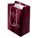 Search for burgundy gift bags Script