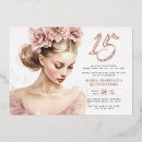 Search for elegant rose gold quinceanera invitations Watercolor