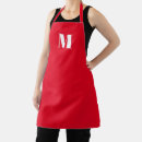 Search for red monogram aprons Initial
