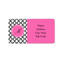 Search for quatrefoil pattern return address labels Pink