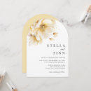 Search for white yellow wedding invitations Watercolor