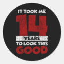 Search for 14 years stickers Birthday