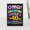 Search for sister 40th birthday cards Happy