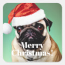 Search for dog christmas stickers Santa