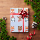 Search for cute animals wrapping paper Blue