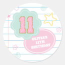 Search for 11th birthday stickers Pink