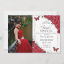 Search for red and silver sweet 16 invitations Teen girl