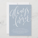 Search for always and forever wedding invitations Typography