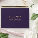 Search for purple wedding envelopes Return address