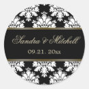 Search for black and white damask wedding stickers Thanks
