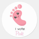 Search for baby shower gender reveal stickers Girl