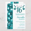 Search for teal sweet 16 invitations Trendy