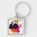 Search for gold and red key rings Glitter