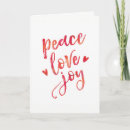 Search for joy peace love christmas cards Handwritten