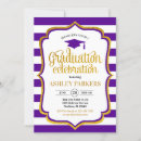 Search for purple and white graduation invitations Grad party