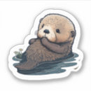Search for sea otters stickers Cute sea otter