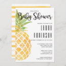 Search for pineapple baby shower invitations Green