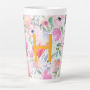 Search for watercolor monogram mugs Flowers