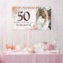 Search for pink gold 50th birthday party decor Fifty