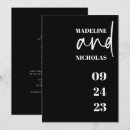Search for intimate wedding invitations Black and white
