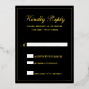 Search for black and gold rsvp cards Elegant