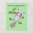 Search for cute raccoons postcards For kids
