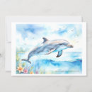 Search for dolphin invitations Watercolor