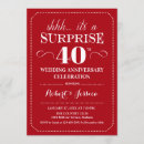 Search for ruby wedding anniversary invitations Classy