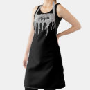 Search for black and silver aprons Glam