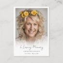 Search for in loving memory business cards Funeral