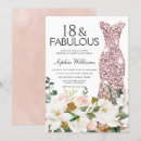 Search for rose gold 18th birthday invitations Pink