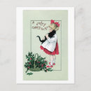 Search for vintage black cat christmas cards Victorian